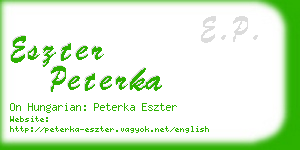 eszter peterka business card